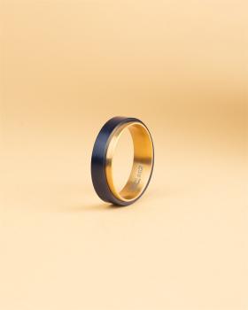Preview: Zweifarbiger Ring aus Titan - Tendo Gold Black
